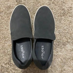 Gray J/SLIDES Slip on sneakers.  Only worn once.